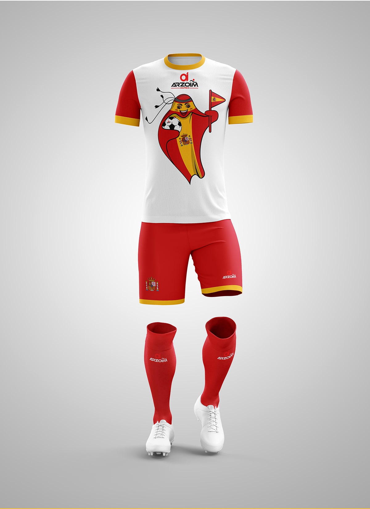Spain  Soccer Uniform 
